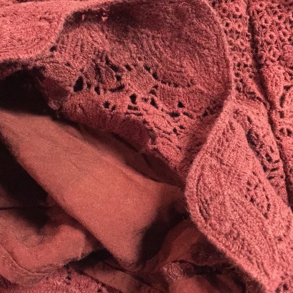 Red Crochet Shorts - Picture 4 of 5